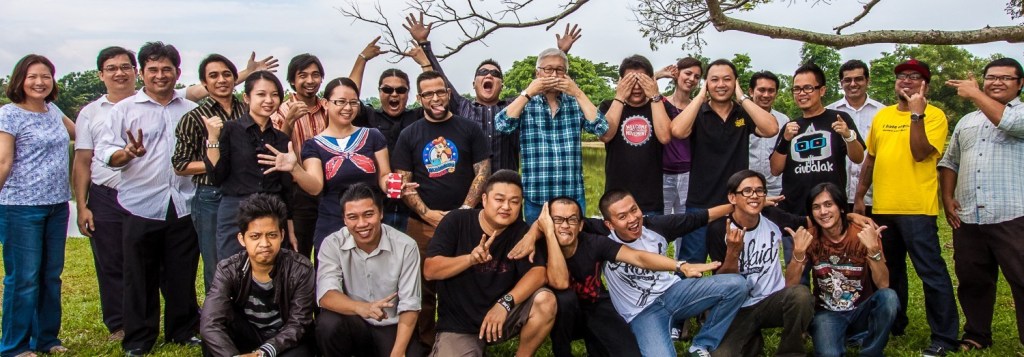 Some of the musicians featured in the book, with me at Likas park in Kota Kinabalu.