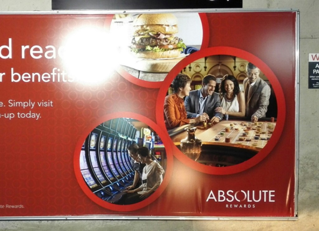 Poster in Treasury Casino car&nbsp;park