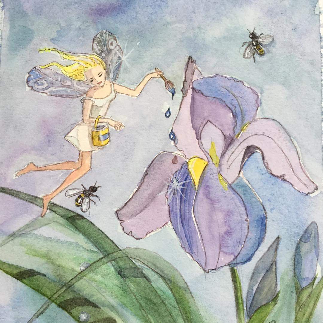 watercolour fairies children's book illustration