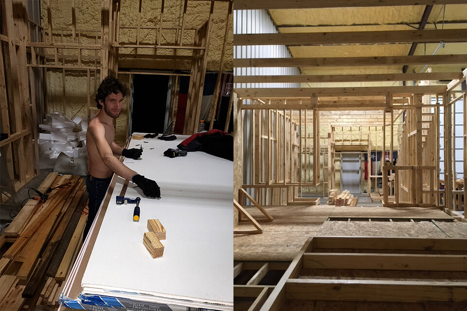 The Filmmaker spent 6 months to build the set and the film was shot for a month. *Polaris Banks (writer/director) on the left.